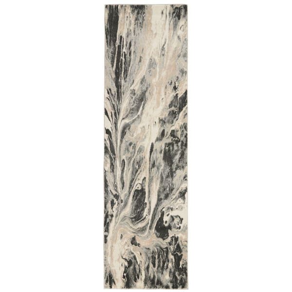 Elegance Multicolor 2 ft. x 8 ft. Abstract Contemporary Kitchen Runner Area Rug