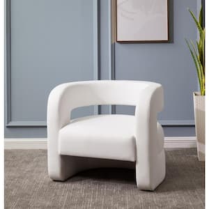 Anissa White Accent Chair