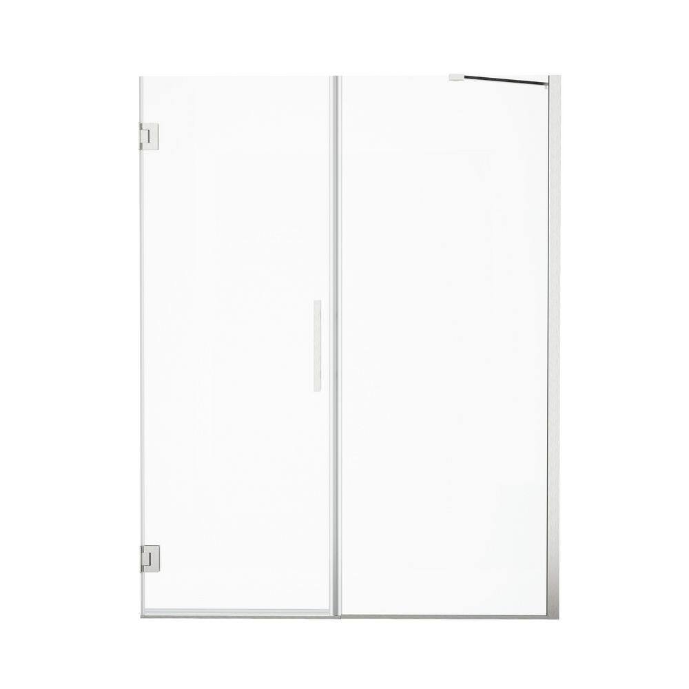 55-56 in. W x 72 in. H Doubled Hinged Frameless Shower Door in Brushed Nickel with SGCC ANSI 3/8 in. (10mm) Clear Glass price history on PriceWatchPro