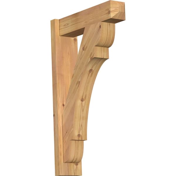 Ekena Millwork 6 in. x 32 in. x 20 in. Western Red Cedar Olympic Craftsman Smooth Outlooker