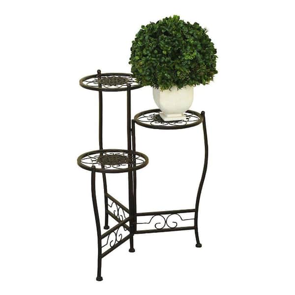 ORE International MTL 24 in. H x 18 in. W Iron Plant Stand