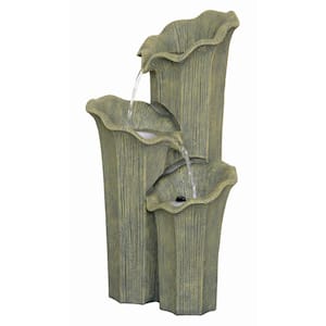 3 Lilies Cascading Ceramic Sculptural Fountain