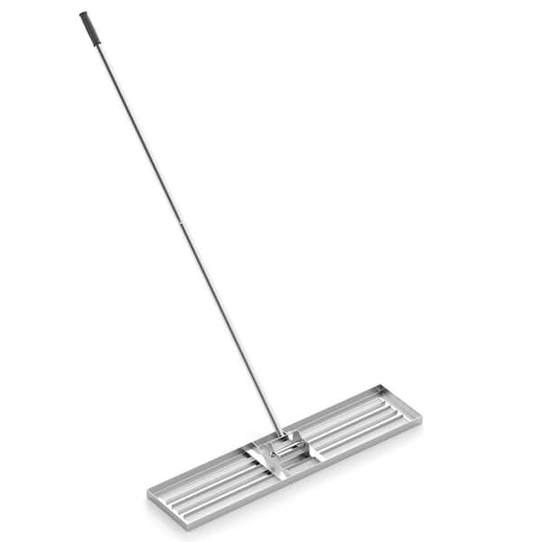 Lawn Leveling Rake 67 in. x 42 in. x 10 in. Heavy Duty Level Lawn Tool for Garden Backyard/Lawn Silver