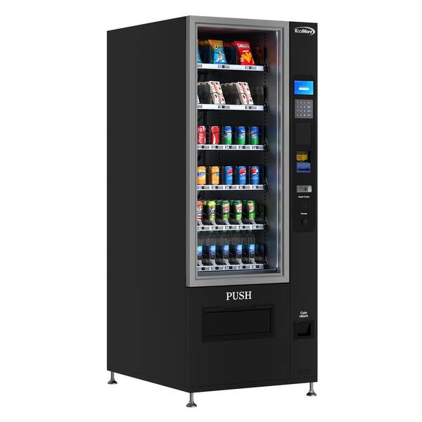 Koolmore 39 in. Refrigerated Vending Machine, 36 Slots With Bill and Coin Acceptor in Black, 35 cu. ft.