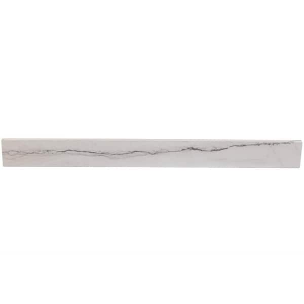 Home Decorators Collection 37 in. W Cultured Marble Vanity Backsplash in Gray stone