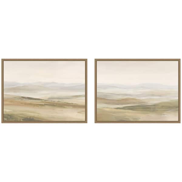 2 Piece Sylvie "Fading Fields III & IV" by Amy Lighthall Landscape Framed Art Print Set 18 in. x 24 in.