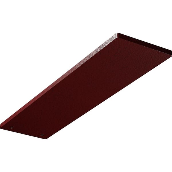 Ekena Millwork 3 in. x 0.25 in. x 12 in. Steel Hammered Bright Red Logan Bracket