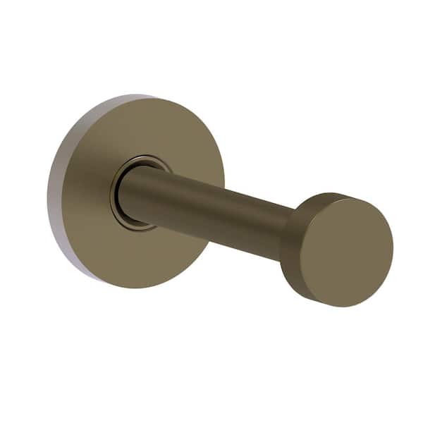 Modern 2 in. Retractable Wall Hook in Antique Brass Closet Rod