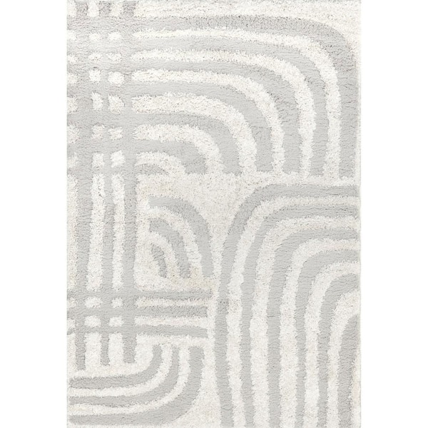 nuLOOM Maureen Modern Shag Beige 4 ft. x 6 ft. Area Rug