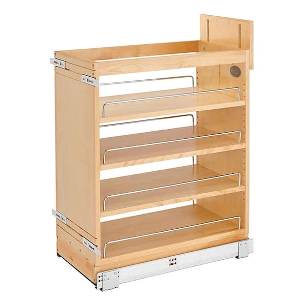 Rev-A-Shelf Natural Maple 11.75 in Pull Out Kitchen Cabinet Organizer Soft-Close