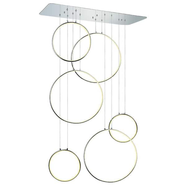 Maxax Boston 6-Light Integrated LED Unique Geometric Chandelier