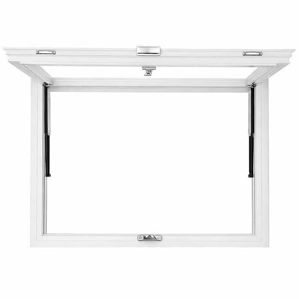 TEZA DOORS Teza 47.5 in. x 47.5 in. White Aluminum Low-E Double