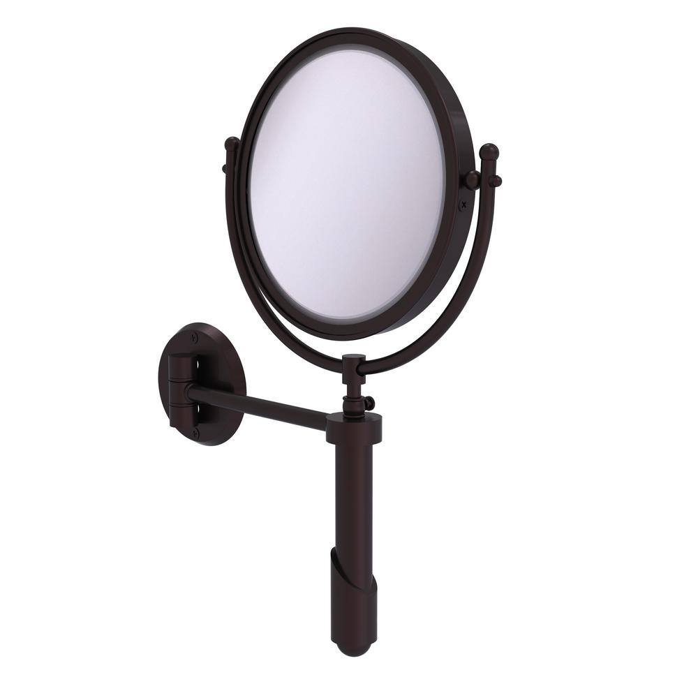 Soho 8in. W x 15in. H Round Framed  Wall Mounted Magnifying Bathroom Make-Up Mirror with 3X Mag. in Antique Bronze price history on PriceWatchPro