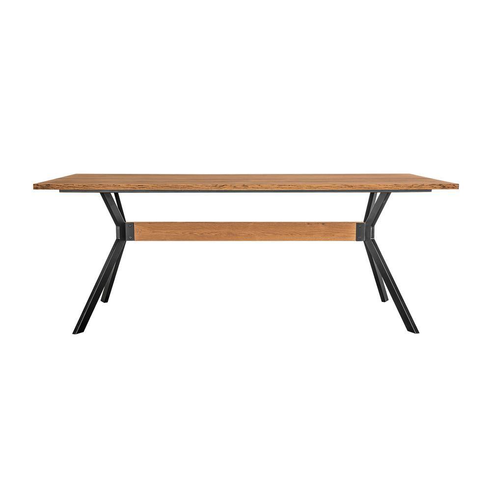 Nevada Transitional Reclaimed Wood Dining Table in Balsamic Oak