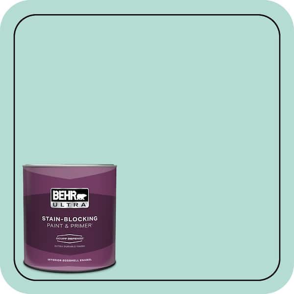 BEHR ULTRA 1 qt. #490C-3 Balmy Seas Extra Durable Eggshell Enamel Interior Paint & Primer