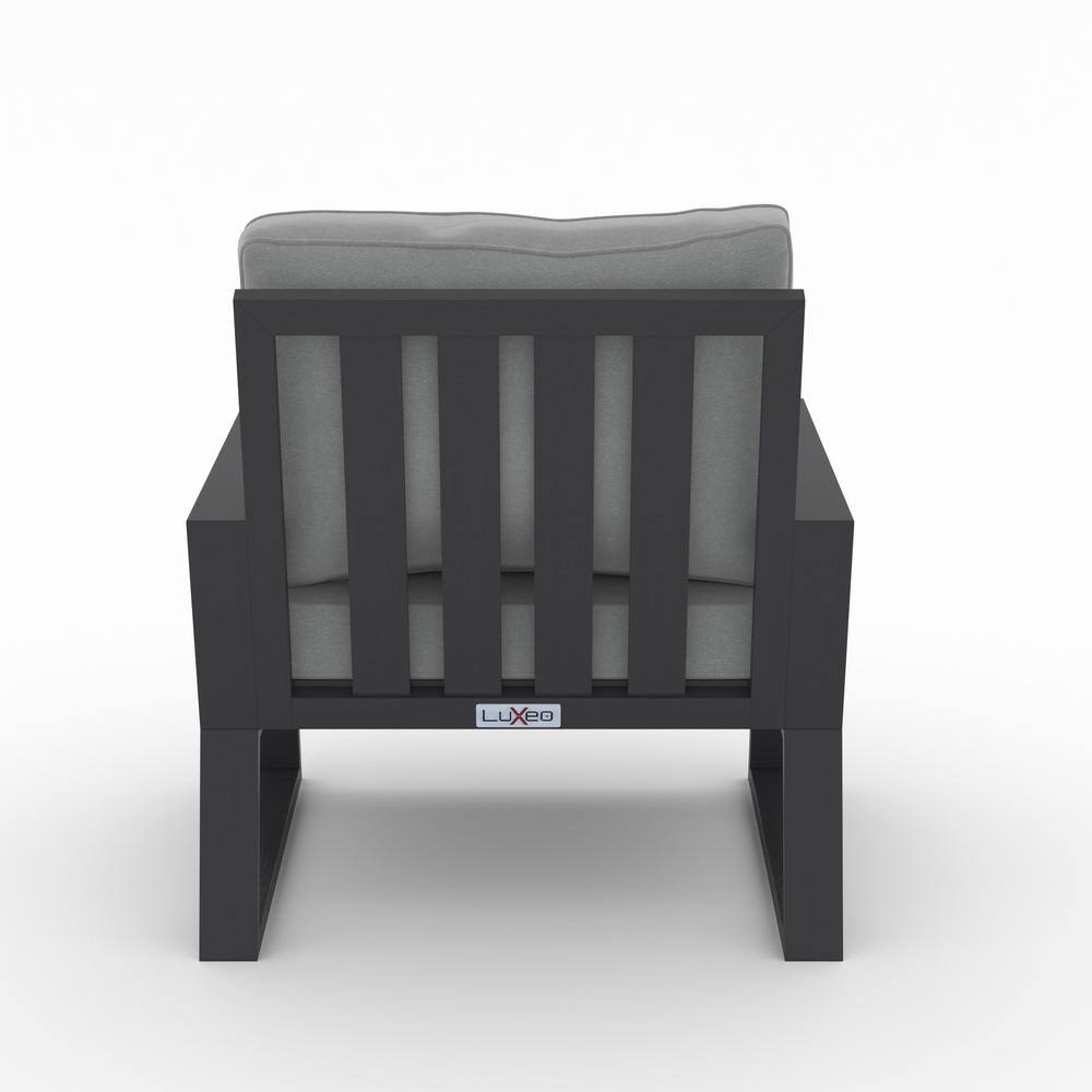 Malibu Gray HDPE 2-Person Outdoor Seating Set with Cushions