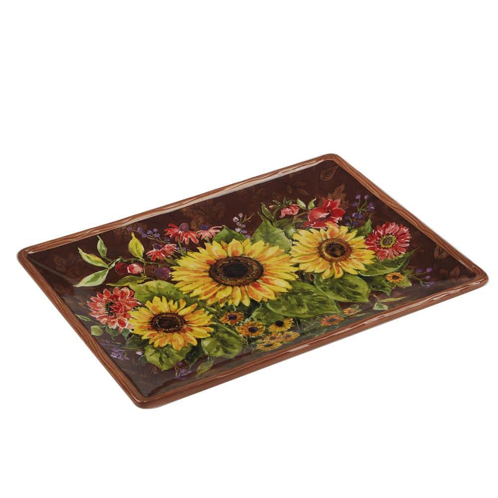 Harvest Blessings Ceramic Rectangular Thanksgiving Platter