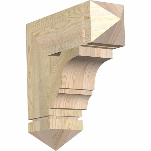 Ekena Millwork 6 in. x 20 in. x 20 in. Douglas Fir Balboa Arts and Crafts Rough Sawn Bracket