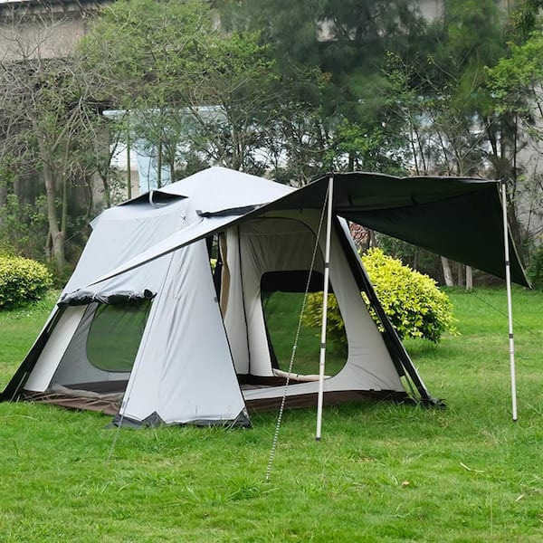 Angel Sar 90 in. Aluminum Lightweight Adjustable Camping Tarp