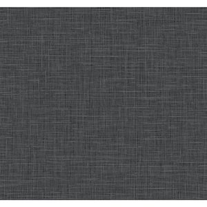 Coal Glitter Faux Finish Paper Unpasted Nonwoven Wallpaper Roll 60.75 sq. ft.