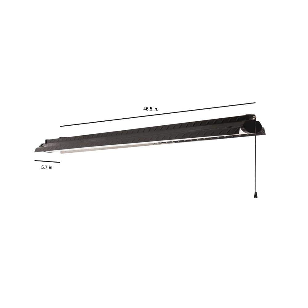Metalux 46.5 in. Black LED Shop Light with Frosted Lens