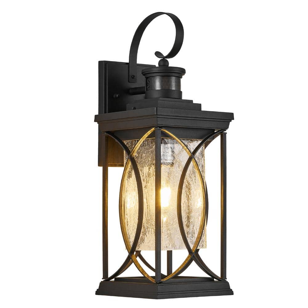 1-light Black Anti-Rust Waterproof Outdoor Sconce Dusk to Dawn with Glass Shade ,E26 Bulb Not Included price history on PriceWatchPro