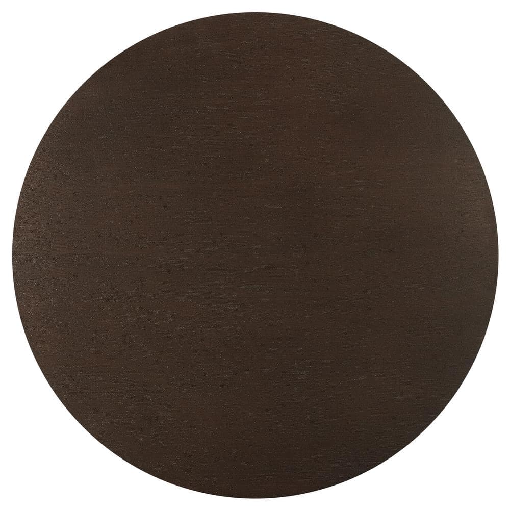 Espresso Sheesham Solid Wood Round Modern End Table