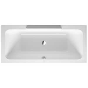 DuraStyle 70.88 in. Acrylic Rectangular Drop-in Bathtub in White