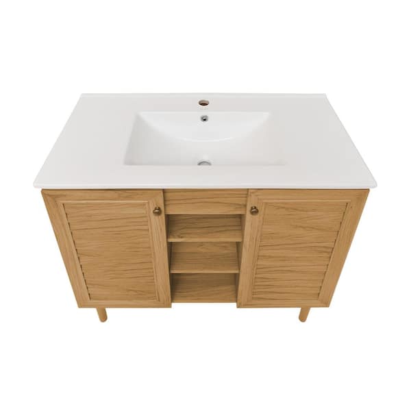 Swiss Madison Bron 36 in. Bathroom Vanity in Oak SM-BV374 - The