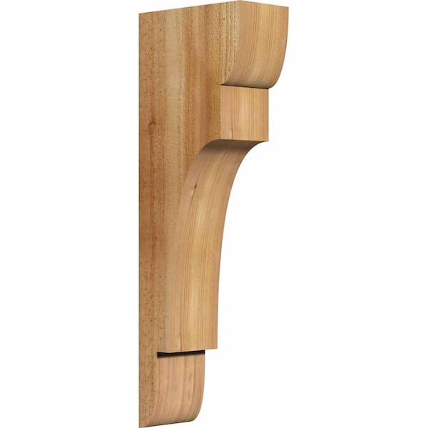 Ekena Millwork 4 in. x 8 in. x 24 in. Western Red Cedar New Brighton Rough Sawn Corbel