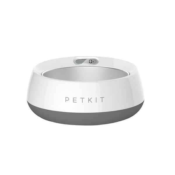 PETKIT 57 oz. Fresh Metal Large Machine Washable Smart Digital Feeding Pet Dog and Cat Bowl in Grey