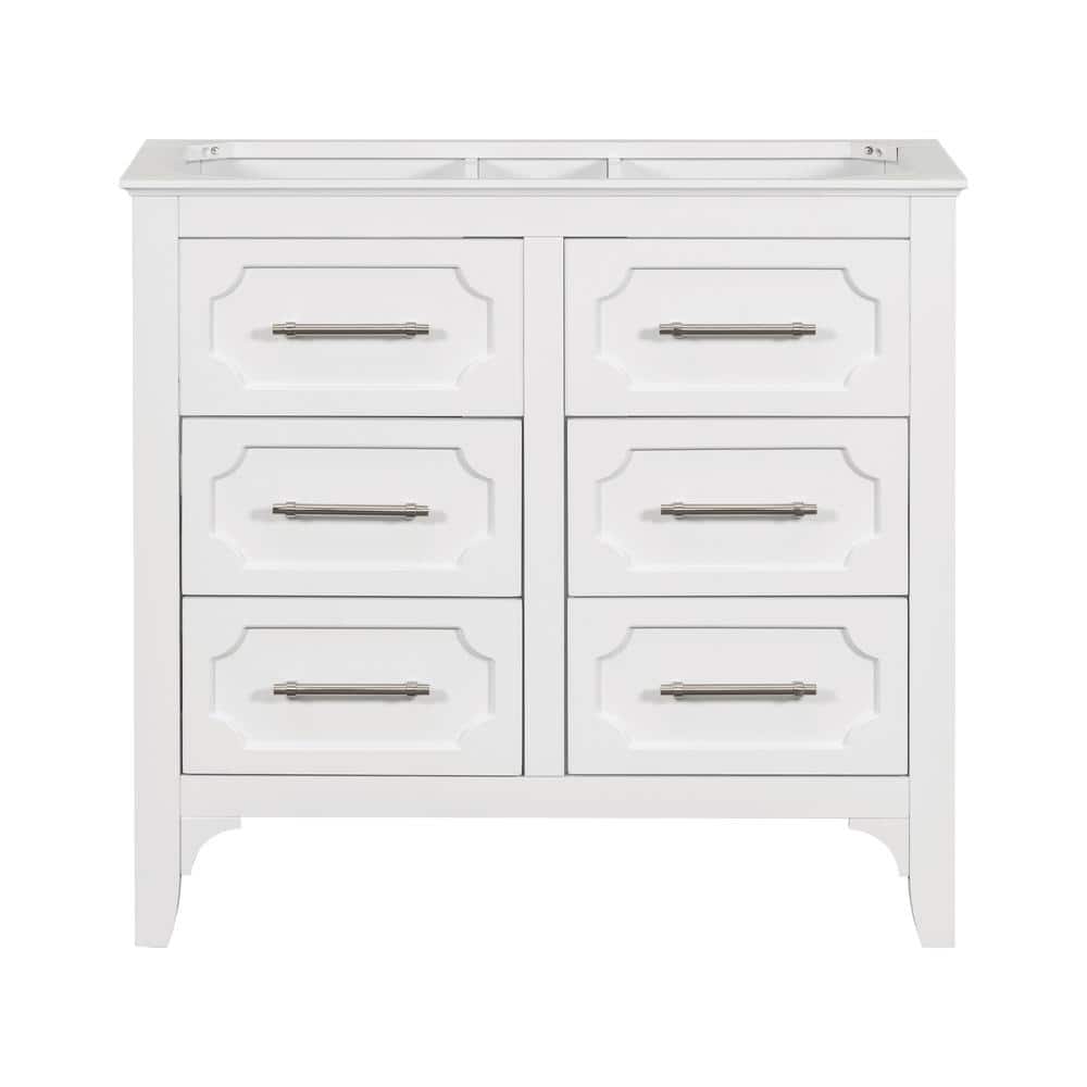 34 in. W x 18 in. D x 33 in. H Bath Vanity Cabinet without Top in White