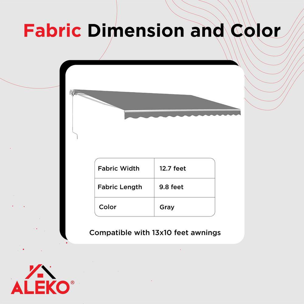 Gray Polyester UV-Protected Retractable Awning Fabric Replacement