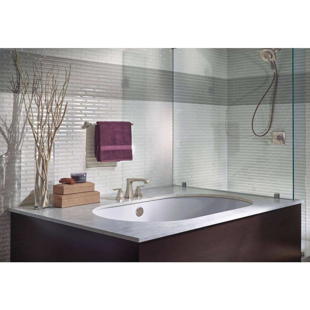 Elegant 16" Stainless Steel Widespread Deck Mounted Faucet