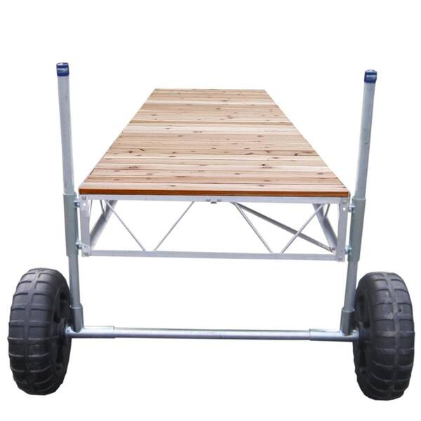 32 ft. Straight Rolling Pipe Dock Cedar