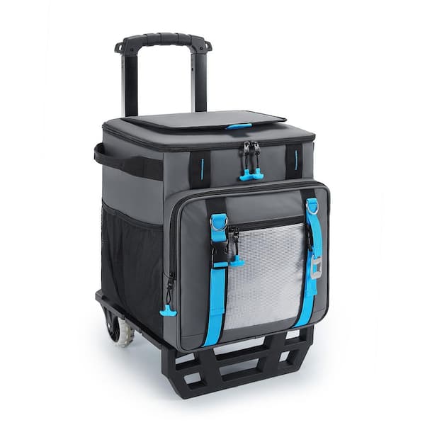31 qt. Soft-Side Cooler with Wheels 16-Hrs Ice Retention Rolling Cooler with PU-Coated Waterproof Soft Cooler Bag