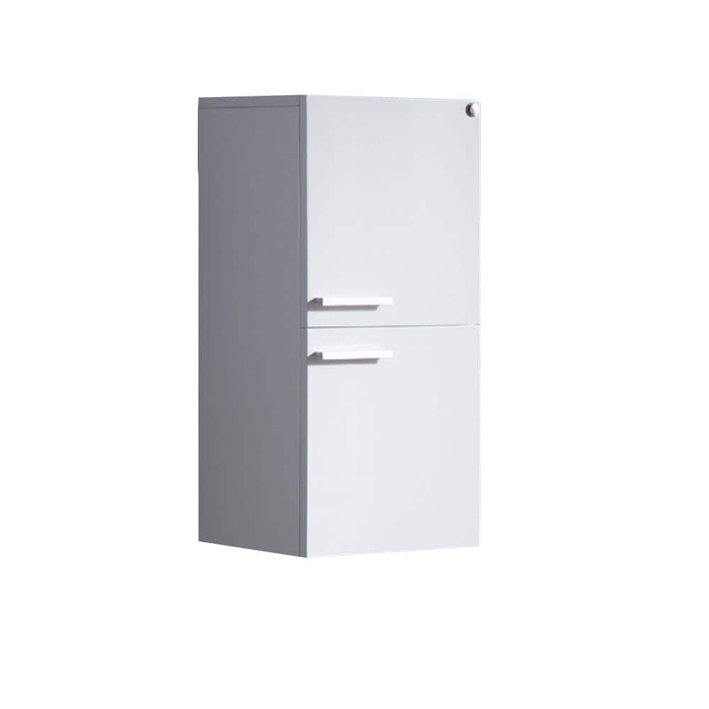 Modern White Laminated MDF Wall Mount Bathroom Cabinet