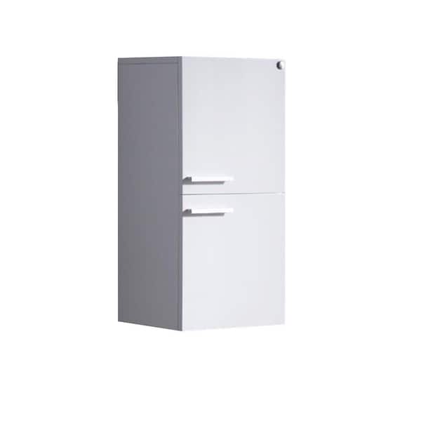 Fresca 12-63/100 in. W x 27-1/2 in. H x 12 in. D Bathroom Linen Storage Cabinet in White