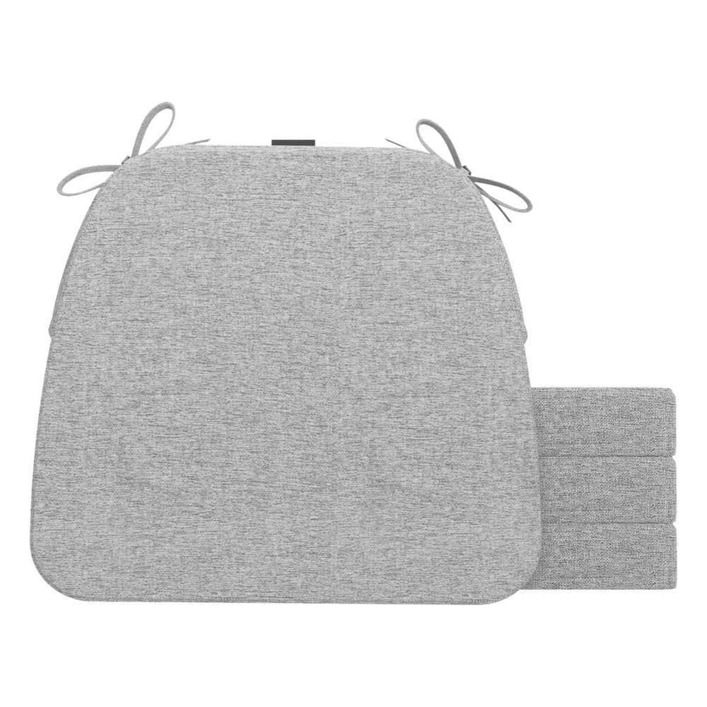 4-Piece Light Gray D-Shape Outdoor Seat Cushion with Ties and Removable, Machine-Washable Cover price history on PriceWatchPro