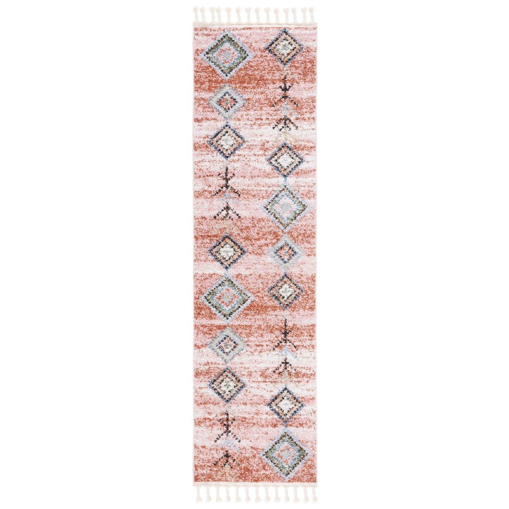 Chapel 2 ft. x 8 ft. Pink/Turquoise Diamond Running Striped Runner Rug price history on PriceWatchPro