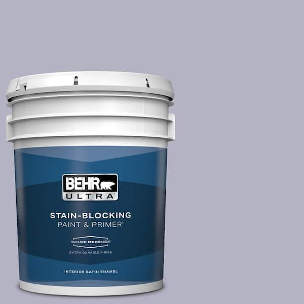 BEHR ULTRA 5 gal. #640F-4 Fading Sunset Extra Durable Satin Enamel Interior Paint & Primer