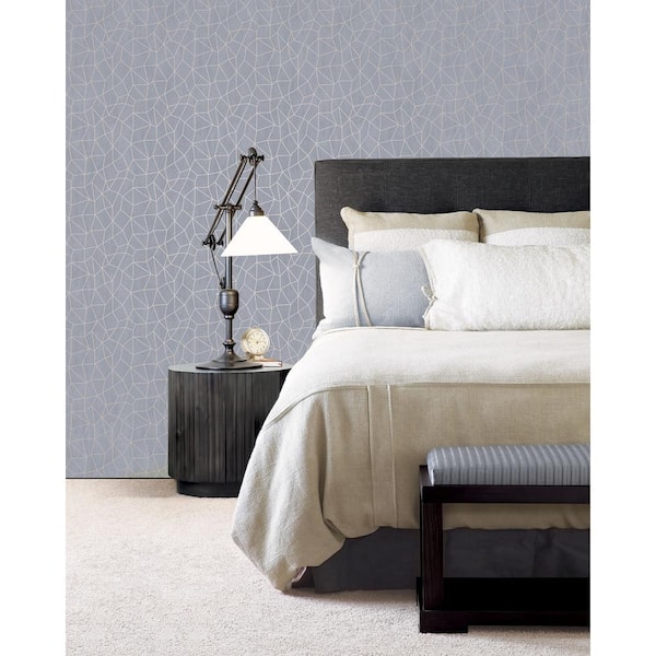 Fabric Textile Wall Coverings Light Silver Glitter Wallpaper Roll
