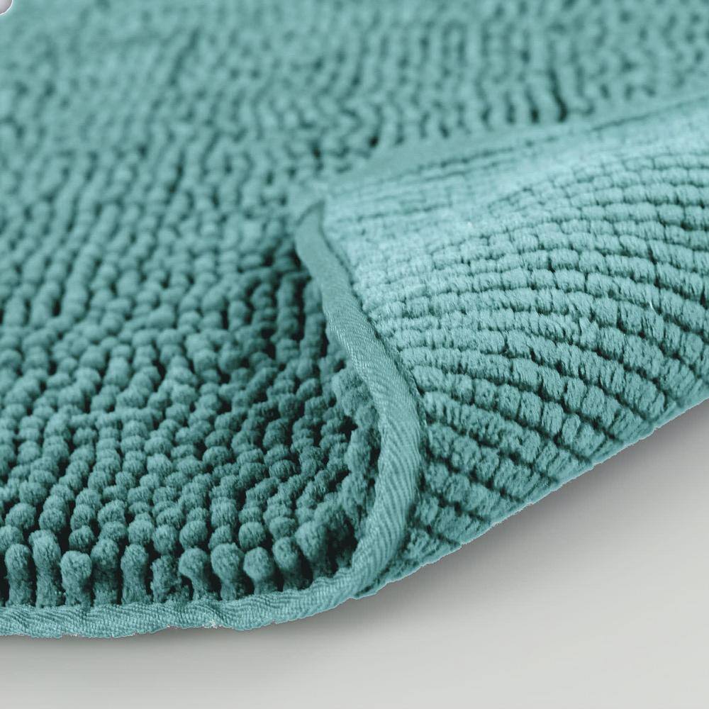 Marine Blue Plush Chenille 17 x 24 Bath Mat