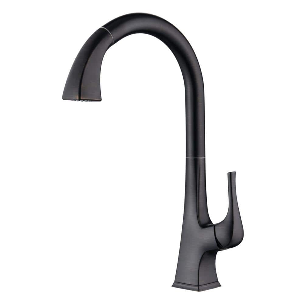 Quest Single Handle Pull-Down Sprayer Kitchen Faucet with Accessories in Rust and Spot Resist in Oil Rubbed Bronze price history on PriceWatchPro
