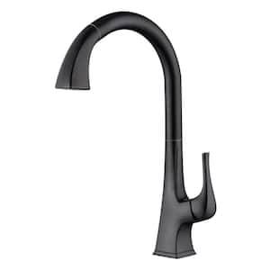 Quest Single Handle Pull-Down Sprayer Kitchen Faucet with Accessories in Rust and Spot Resist in Oil Rubbed Bronze
