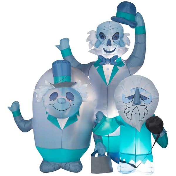 Gemmy 6 Ft. Tall Halloween Airblown-Haunted Mansion Hitchhiking Ghosts-Scene-Disney