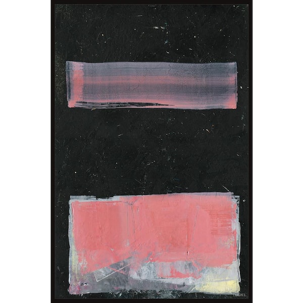 Unbranded "Boiling Rock" by Parvez Taj Floater Framed Canvas Abstract Art Print 36 in. x 24 in.