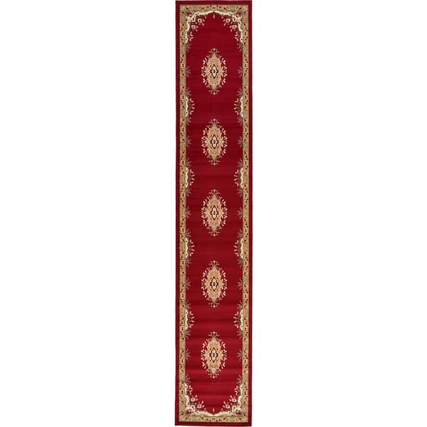 Unique Loom Reza Washington Burgundy 3' 0 x 16' 5 Runner Rug