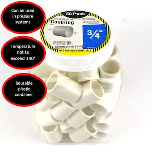 3/4 in. PVC Coupling S x S Pro Pack (50-Pack)