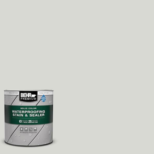 BEHR PREMIUM 1 qt. #N360-1 Seagull Gray Solid Color Waterproofing Exterior Wood Stain and Sealer
